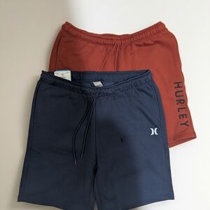Hurley Men's Navy and Red Shorts Set